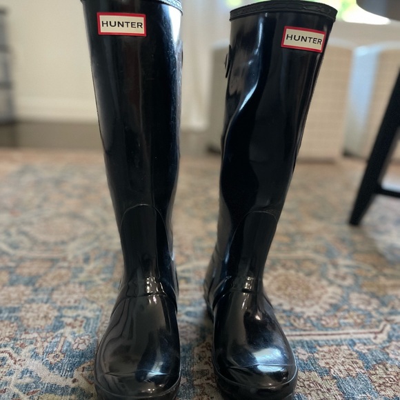 Black Original Tall Hunter Boots - Picture 1 of 6
